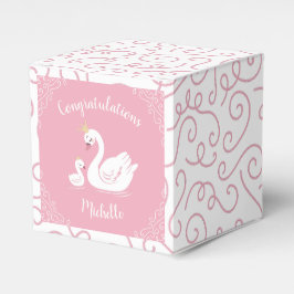 Swans Baby Showbird mit Crown Theme Pink Geschenkschachtel