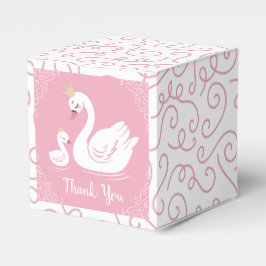 Swans Baby Showbird mit Crown Theme Pink Geschenkschachtel