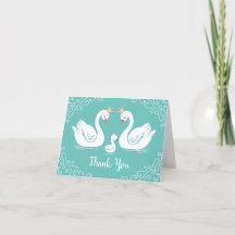 Swans Baby Shower Bird mit Crown Co-Ed Aquamarin
