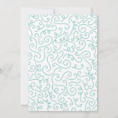 Swans Baby Shower Bird mit Crown Co-Ed Aquamarin Einladung (Rückseite)