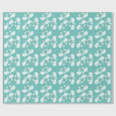 Swans Baby Shower Bird mit Crown Co-Ed Aquamarin Geschenkpapier (Flach)