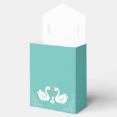 Swans Baby Shower Bird mit Crown Co-Ed Aquamarin Geschenkschachtel (Geöffnet)