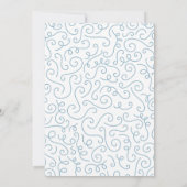 Swans Baby Shower Bird mit Crown Co-Ed Blue Einladung (Rückseite)