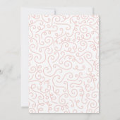 Swans Baby Shower Bird mit Crown Co-Ed Peach Einladung (Rückseite)