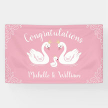 Swans Baby Shower Bird mit Crown Co-Ed Pink