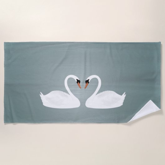 Swans Beach Handtuch (Vorderseite)