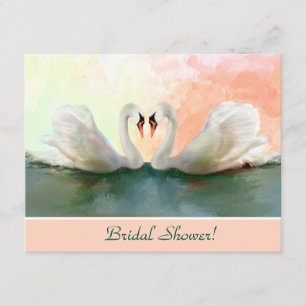 Swans bei Sunset Custom Bridal Shower Einladung