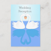 Swans Design Hochzeitsempfang Begleitkarte (Vorderseite)
