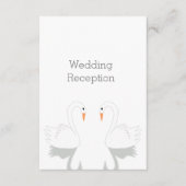 Swans Design Hochzeitsempfang Begleitkarte (Vorderseite)