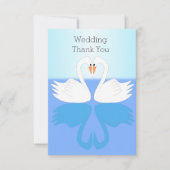 Swans Design Wedding Dankeskarte (Vorderseite)