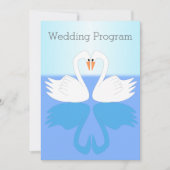 Swans Design Wedding Program (Vorderseite)