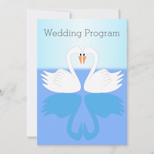Swans Design Wedding Program (Vorderseite)