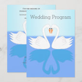 Swans Design Wedding Program (Vorne/Hinten)