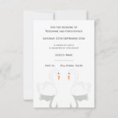 Swans Design Wedding RSVP Karte (Rückseite)
