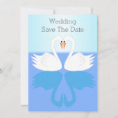Swans Design Wedding Save The Date (Vorderseite)