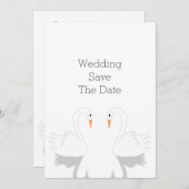 Swans Design Wedding Save The Date (Vorne/Hinten)