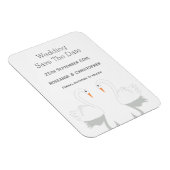 Swans Design Wedding speichert das Datum Magnet (Rechte Seite)