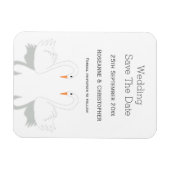 Swans Design Wedding speichert das Datum Magnet (Horizontal)
