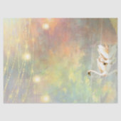 Swans Fall Lake Mason Jar String Lights Seidenpapier (Vorderseite)