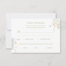 Swans Floral Monogram Crest Wedding RSVP Karte