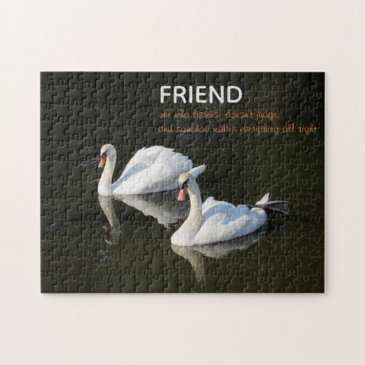 Swans "Friend Quote" Puzzle (Horizontal)
