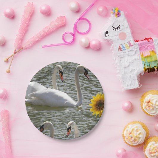 Swans für Papierfächer Pappteller (Party)