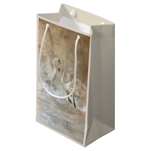 Swans - Geschenktasche Kleine Geschenktüte (Vorderseite Schrägansicht)