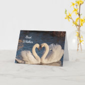 Swans Glückwunsch Hochzeitskarte Karte (Gelbe Blume)