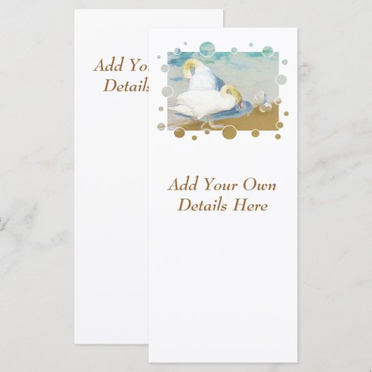 SWANS GREETINGS CARD (Vorne/Hinten)
