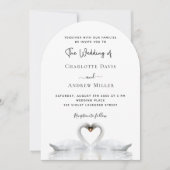 Swans in Liebe Einladung (Vorderseite)