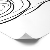 Swans in Liebe Line Art Poster Irish Wildlife (Ecke)