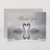 Swans in Liebe ~ Postkarte / Einladungen (Vorne/Hinten)