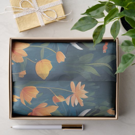 Swans-Liebe am See Seidenpapier (Geschenk)