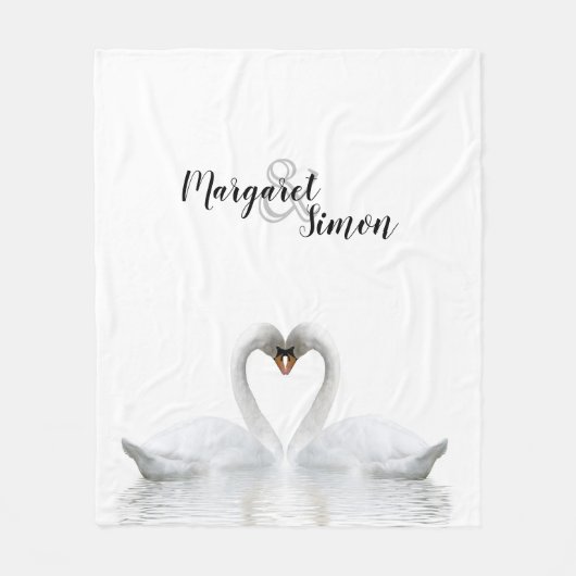 Swans Liebe benennt Hochzeit Fleecedecke (Vorderseite)