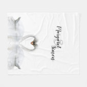 Swans Liebe benennt Hochzeit Fleecedecke (Vorderseite (Horizontal))