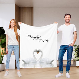 Swans Liebe benennt Hochzeit Fleecedecke