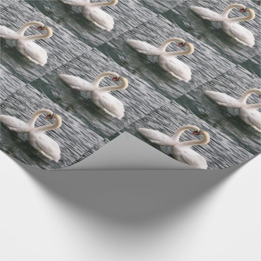 Swans & Liebe Valentinstag Packpapier (Ecke)