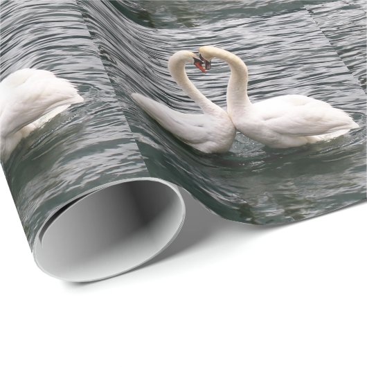 Swans & Liebe Valentinstag Packpapier (Rolleneckpunkt)