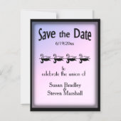 Swans Lovely Save the Date Magneteinladung (Vorderseite)