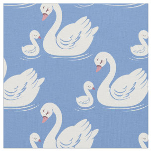 Swans Mama und Baby Niedlich Kids Stoff