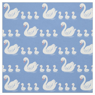 Swans Mama und Baby Niedlich Kids Stoff