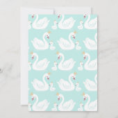 Swans Niedliches 1. Geburtstagsfest Party Einladung (Rückseite)