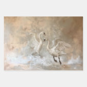 Swans - Ölabstrichpapier Geschenkpapier Set (Vorderseite 3)