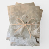 Swans - Ölabstrichpapier Geschenkpapier Set (Beispiel)