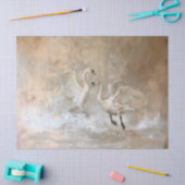 Swans - Ölabstrichpapier Seidenpapier (Basteln)