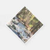 "Swans On River" Cut Paper von Willowcatdesigns Serviette (Ecke)