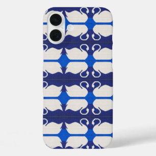 Swans Reflection of Lake Artisan Crochet Print iPhone 16 Plus Hülle