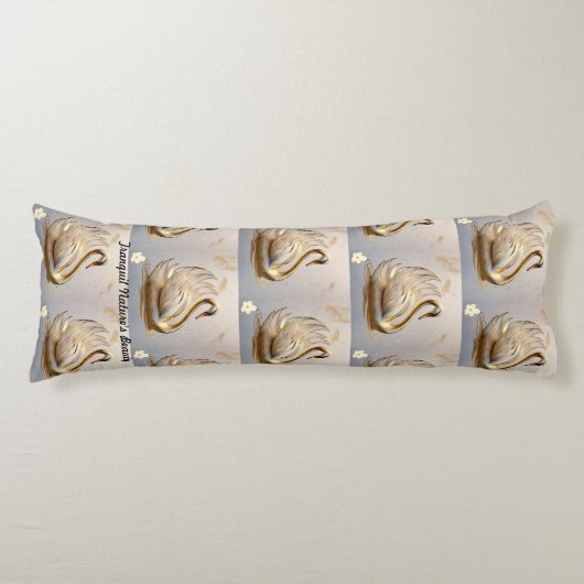 "Swan's Reflections of Beauty" Seitenschläferkissen (Vorderseite)