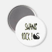 Swans Rock! Magnet (Vorderseite/Rückseite)