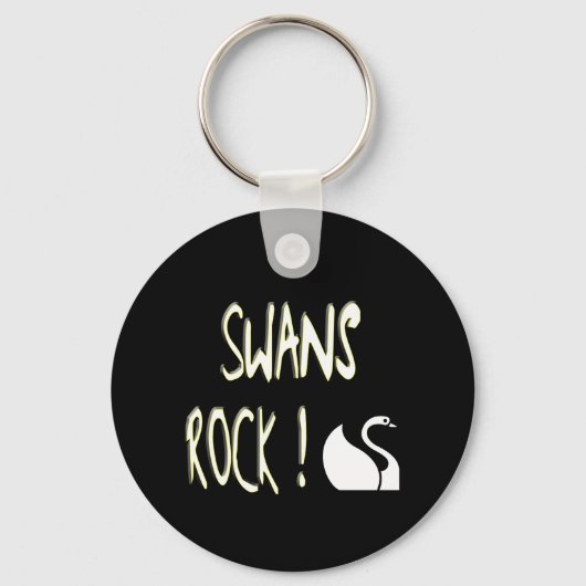 Swans Rock! Schlüsselanhänger (Vorderseite)